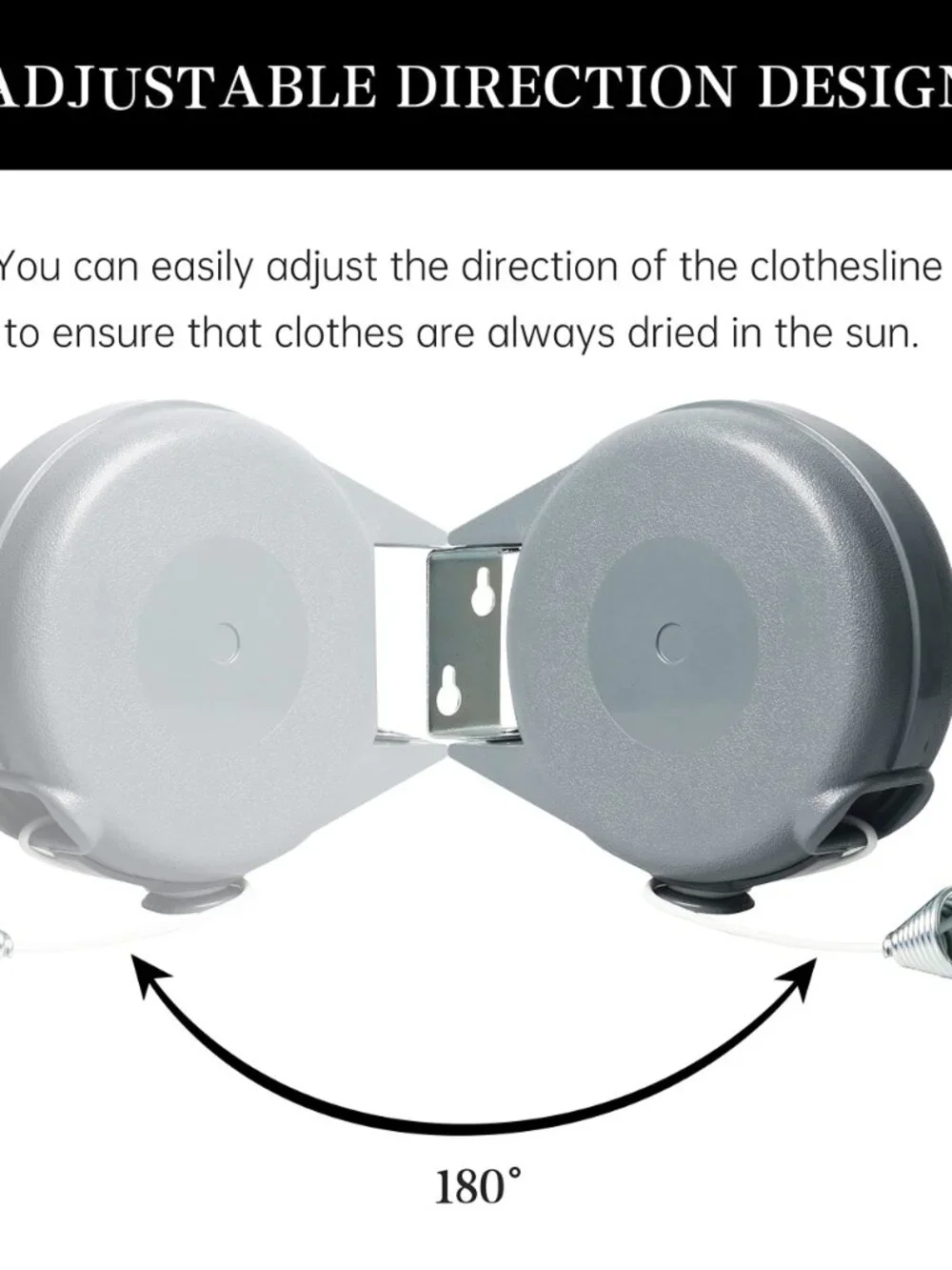 Retractable Clothesline Heavy Duty Retracting Clothes Line Outdoor and Indoor wi